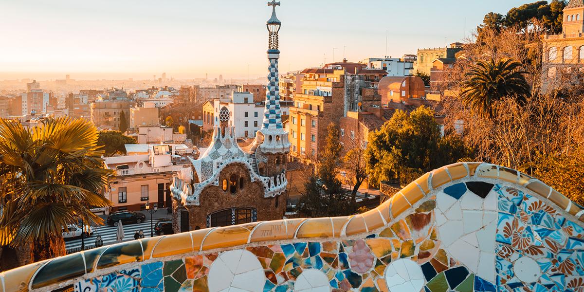 De wereldberoemde werken van Gaudi in Barcelona in Spanje