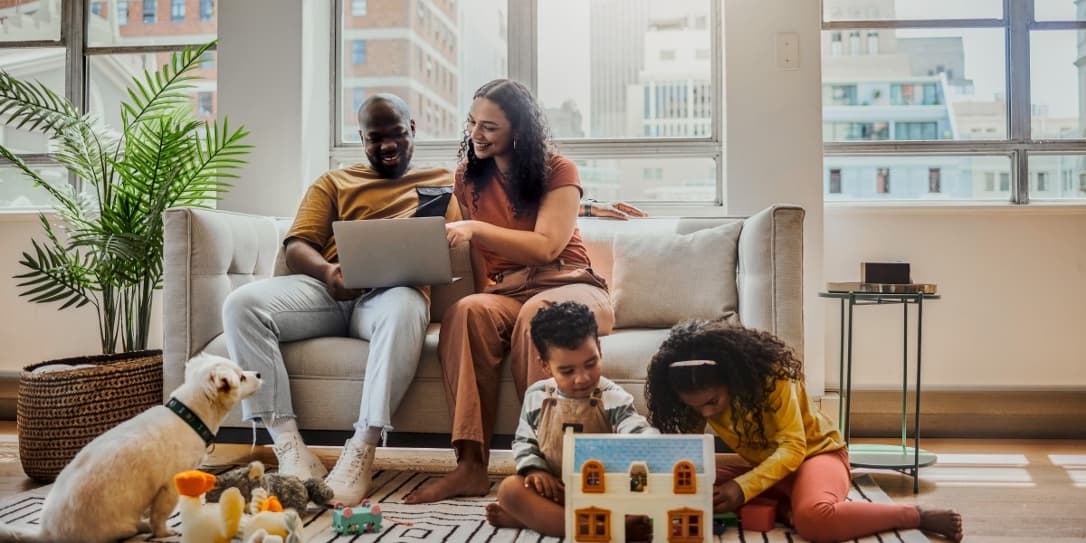Gezin laptop inboedel