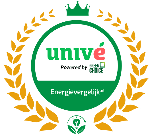 Embleem van Univé Energie van de boer als prijswinnaar bij Energievergelijk.nl