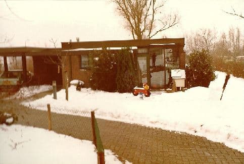 Bungalow op het Univé-terrein waar Carolien geboren is