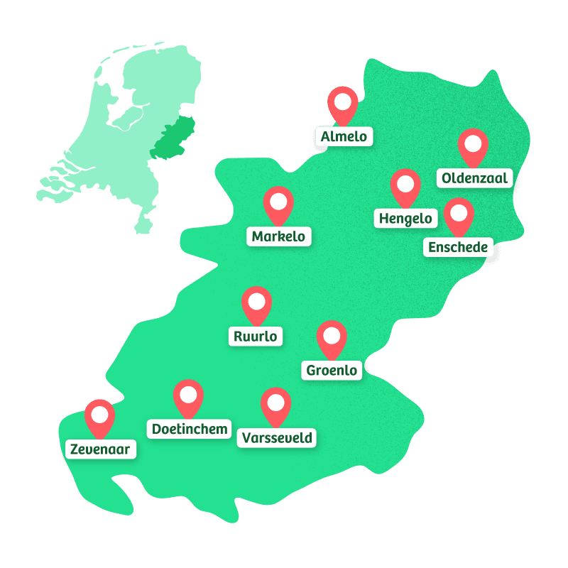 Het winkellandschap van Univé Oost