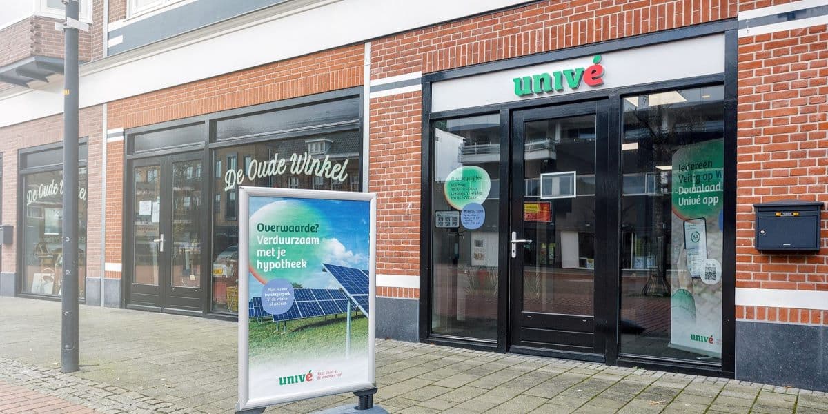 Gevel Univé winkel hypotheekadviseur Hoogeveen