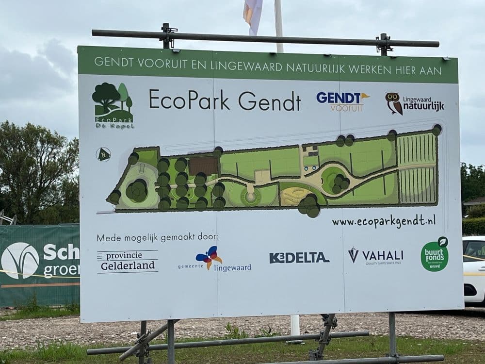 Bord met daarop partners van EcoPark Gendt